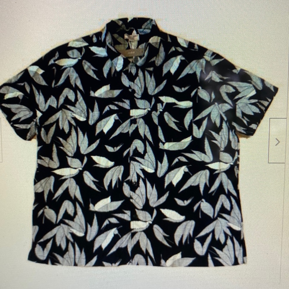 Wallace & Barnes for J.Crew Camp Collar printed Hawaiian shirt b/w Men’s M